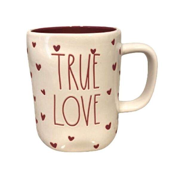 NWT Rae Dunn True Love Hearts Coffee Tea Mug Cup - Picture 1 of 9